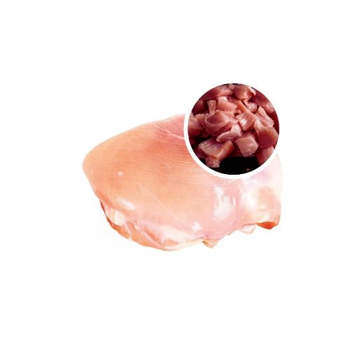 Csirkecomb filé bőr nélkül,kockázva