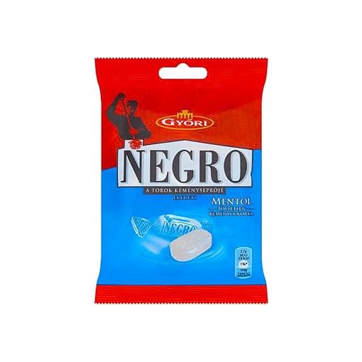 Győri Negro mentol ízű töltetlen keménycukorka 79 g