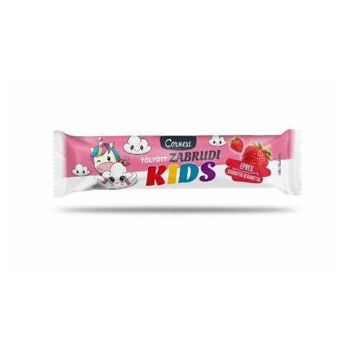 Cornexi KIDS zabrudi - Epres-vaníliaízű töltött zabrúd, joghurtos bev. 30g