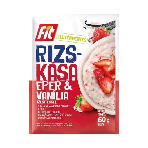Fit Rizskása eper & vanília ízesítéssel és inulinnal gluténmentes 60g