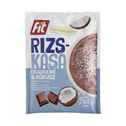 Fit Rizskása étcsokoládéval és kókusszal gluténmentes 60g