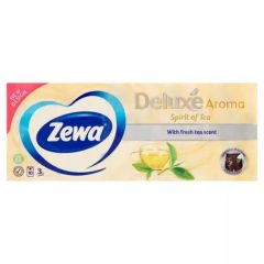 Zewa Deluxe Papírzsebkendő With Fresh Tea Scent 10x10 db 