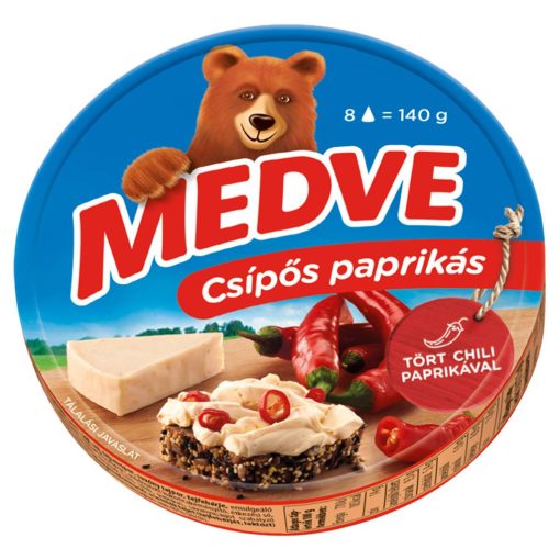 Medve Csípős paprikás kördobozos sajt  140 g