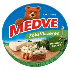 Medve Zöldfűszeres kördobozos sajt 140 g