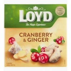   Loyd vörös áfonya és gyömbér ízű gyümölcstea 20 filter 40g