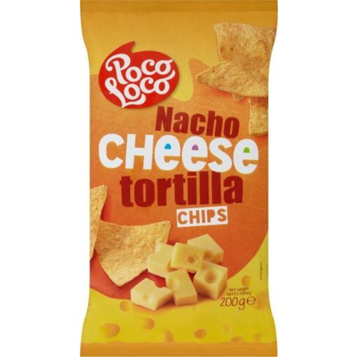 Poco Loco Tortilla sajtos ízesítésű kukoricachips 200 g