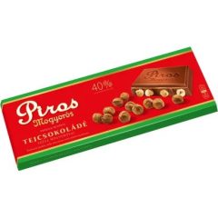   Piros Mogyorós prémium tejcsokoládé egész mogyoróval 225 g