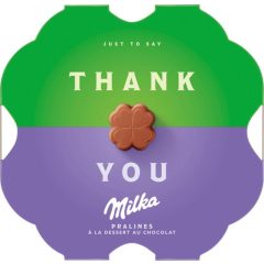   Milka Thank You alpesi tejcsokoládé praliné kakaós krémtöltelékkel 44 g