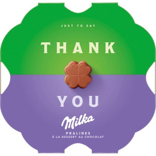 Milka Thank You alpesi tejcsokoládé praliné kakaós krémtöltelékkel 44 g