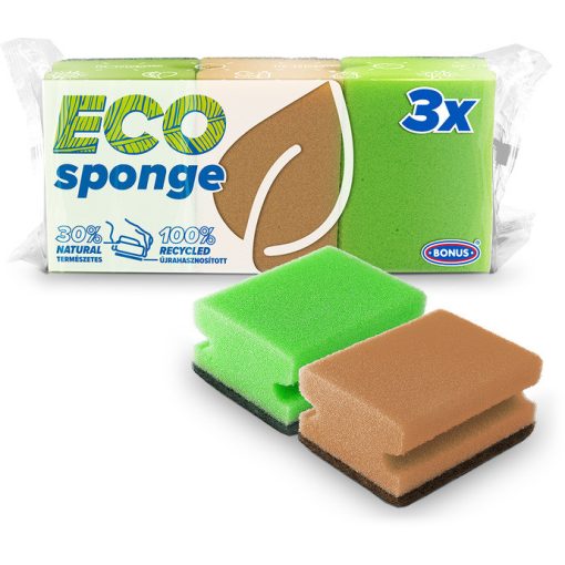BonusECO mosogatószivacs 3 db