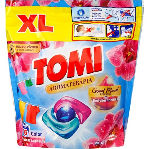 Tomi Power Caps Orchidea mosókapszula színes ruhákhoz, 36 mosás, 36 db